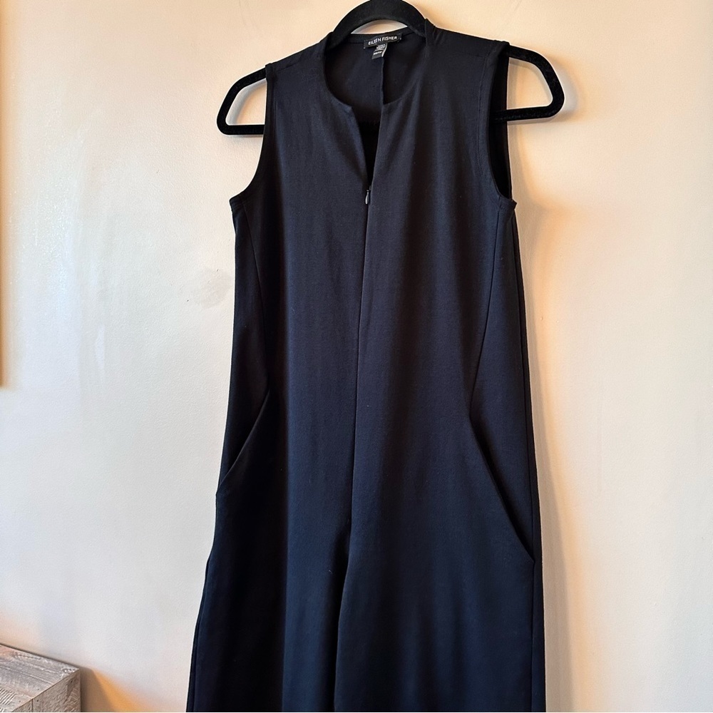 Eileen Fisher-Organic Cotton Ponte Lantern Jumpsuit (Size:XS) - Picture 8 of 10